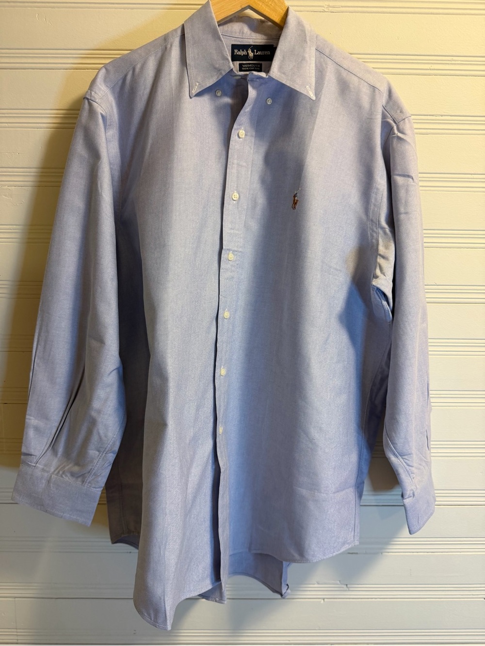 Ralph Lauren Yarmouth Men’s 16.5 33 Blue Oxford Cotton Shirt Multicolor Pony